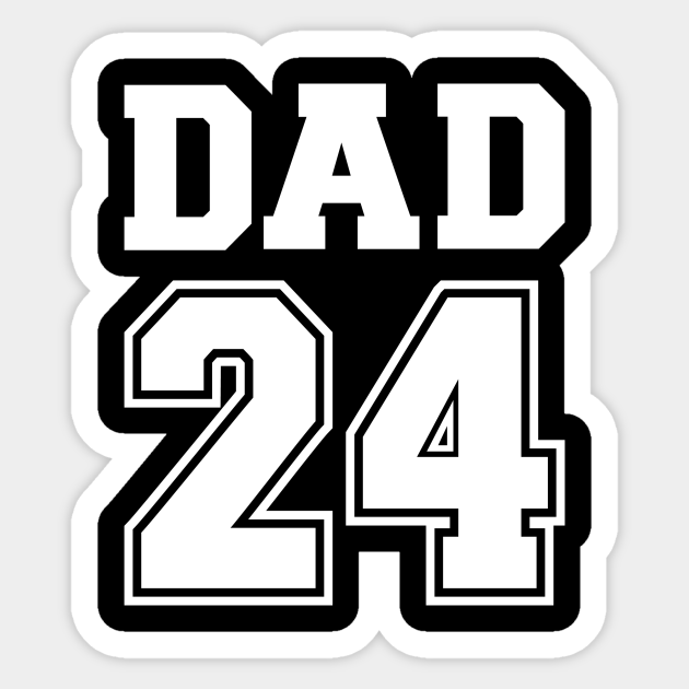 Dad 2024 for new daddy to be Dad 2024 Sticker TeePublic